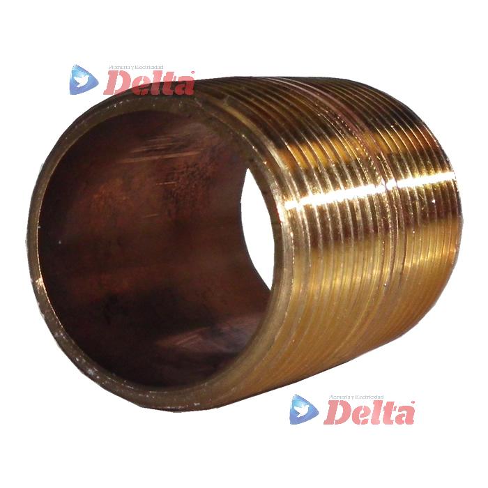 NIPLE BRONCE 1/4" X 0" CERRADO